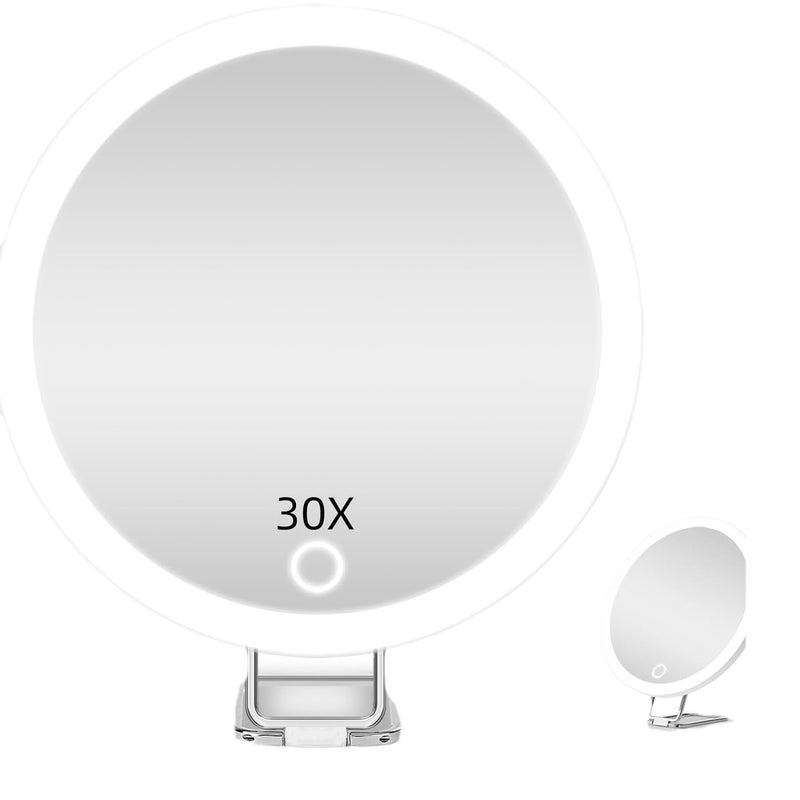 10 Times 20 Times 30 Times Magnification Makeup Mirror Led Makeup Mirror 360 Rotating Makeup Mirror With Lamp Suction Mirror - Image 5